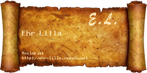 Ehr Lilla névjegykártya