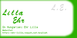 lilla ehr business card
